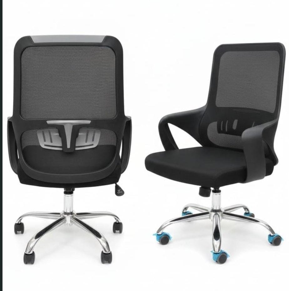Black Mesh Chairs - Image 1